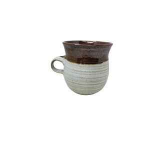 Vintage Signed Hayward Hand Thrown Pottery Brown Speckled 10oz Mug